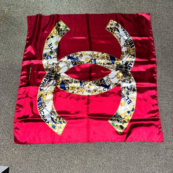 Vintage 1990's Chanel Paris Scarf - Picture 2 of 5